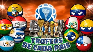 TROFEOS de cada PAIS DE CONMEBOL COUNTRYBALL