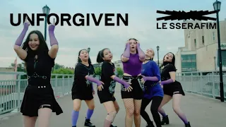[KPOP IN PUBLIC] LE SSERAFIM 르세라핌  - UNFORGIVEN | Dance cover by X-Motion from Irkutsk, Russia