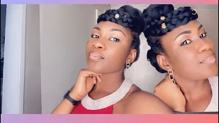 *PROTECTIVE STYLE *THE QUEEN  UPDO/ AFRICA STYLE  ‘BRAIDING HAIR