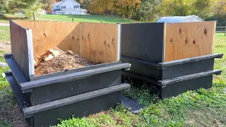 Aerated static compost bin progress for our small horse farm.