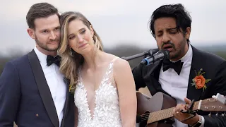 Lead singer of Young the Giant performing “Shake the Frost” by Tyler Childers a wedding in Austin Tx