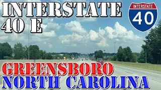 I-40 East - Greensboro - Winston-Salem - North Carolina - 4K Highway Drive