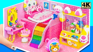 How To Make Cute Kitten Cat Bedroom with Claw Machine from Polymer Clay ❤️ DIY Miniature House