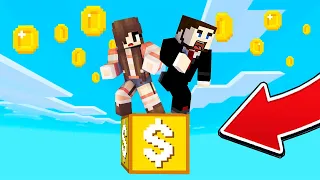 AKU PAKSA TEMANKU IKUT BERTAHAN HIDUP DI MINECRAFT ONE BLOCK DUO TAPI HANYA ADA 1 DOLLAR BLOCK !!!