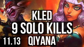 KLED vs QIYANA (MID) | 17/0/2, 9 solo kills, Legendary, Rank 6 Kled | NA Grandmaster | v11.13