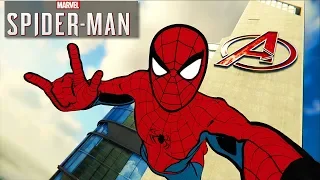 PS4 Spider-man Comic Suit FREE ROAM Gameplay (PS4 Pro)