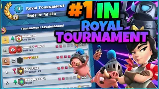 #1 IN ROYAL TOURNAMENT W/ NEW ROYAL HOGS MINI PEKKA DECK | CLASH ROYALE