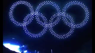 Opening Ceremony with Drone show at PyeongChang 2018 Winter Olympics at South Korea