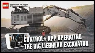 Driving one of the biggest excavators in the world with the LEGO Control+ app! | LEGO Technic