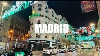 Madrid, Spain | Walking at night [4K]