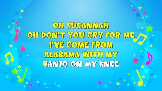 Oh Susanna | Sing A Long | Nursery Rhyme | KiddieOK