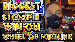 $100 a SPIN 😱 DOUBLE BONUS on Wheel of Fortune - My BIGGEST WIN on it!