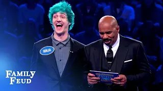 Ninja and brother Chris CRUSH Fast Money! | Celebrity Family Feud