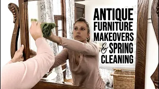 Redecorating, Cleaning & Antique Furniture Makeovers! Spring Clean my 1800s Master Bedroom with me!