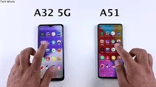 SAMSUNG A32 5G vs A51 Speed Test & Ram Management