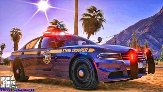 Playing GTA 5 As A POLICE OFFICER Highway Patrol| NYSP|| GTA 5 Lspdfr Mod| 4K