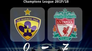 Maribor vs Liverpool 0-7 All Goals & Highlights | Champions League 17/10/2017