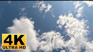 Blue Sky and Clouds Screen Saver (No sound) 2 Hours 4K UHD