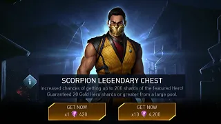 Scorpion Legendary Chest Opening and Build | Injustice 2 Mobile