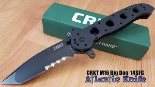 CRKT M16 BIG DOG SPECIAL FORCES FOLDING BLACK TANTO G10 HANDLE KNIFE 14SFG