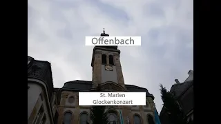 Offenbach [D.-OF] - Glockenkonzert der katholischen Kirche St. Marien (Turmaufnahme)