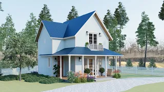 6x6m (20x20ft)💒 ADORABLE Small House | Farm House - House Design