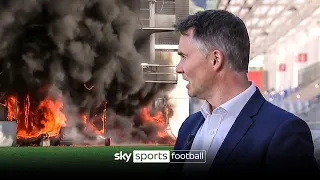 Fire breaks out during LIVE report at stadium due to host Andorra vs England 🔥🤯