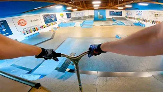 Scootering at BRAILLE SKATEBOARDING SKATEPARK!