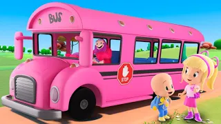 The Wheels on the pink bus + more Nursery Rhymes for children with Cuquin