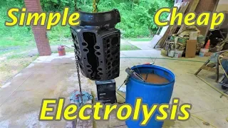 Cleaning a 70 Year Old Engine with Electrolysis