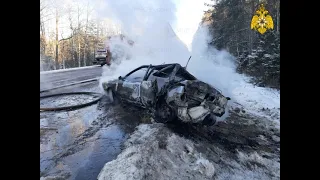 Не успел обогнать две Фура: В огненном ДТП под Брянском погибла пассажирка "Ауди"