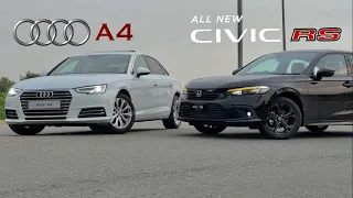 Audi A4 vs Civic 2022 RS Turbo | DRAG RACE