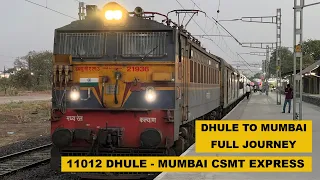 Dhule To Mumbai : Full Journey : 11012 Dhule - Mumbai CSMT Express : Indian Railways