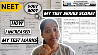 My ALLEN NEET Test Scores|| How to increase test marks? |#neet #allen