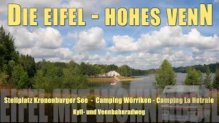 Eifel Wohnmobil-Stellplatz Bütgenbach Camp Wörriken und Kronenburger See (D) Radtour Vennbahnradweg