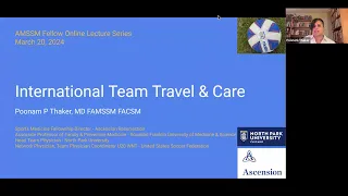International Team Travel and Care | Fellow Online Lecture Series