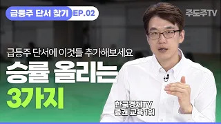 급등하는 종목의 단서에 이 세 가지를 추가해보세요. 확률이 올라갑니다.