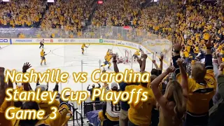 Preds vs Canes Game 3 Experience | Almost Full Arena | CRAZY Atmosphere