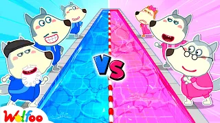 Pink vs Blue Challenge  - Kids Videos