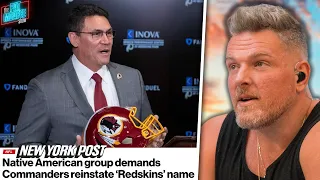 There Is A REAL Push For Washington Commanders To Return Name To "Redskins" | Pat McAfee Reacts