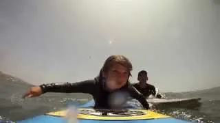 SURFING WITH 8 YEAR OLD MIA