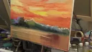 Художник Игорь Сахаров, уроки рисования, научиться рисовать небо , закат, море