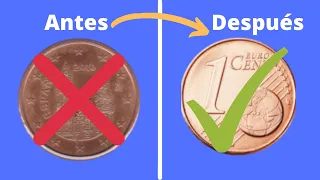 Como limpiar MONEDAS DE COBRE con vinagre y sal