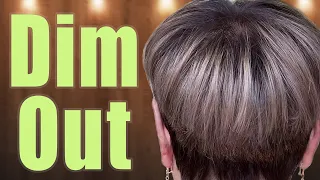 РАСТЯЖКА цвета на СЕДЫХ волосах в технике Dim-Out  Димаут