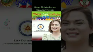 HAPPY BIRTHDAY TO YOU OUR BELOVED VP INDAY SARA DUTERTE 💚 💚💚💚 🇵🇭 👊👊👊#BBMSARA SOLID,