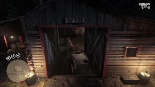 RDR2 Stealing the Brindle Thoroughbred from Strawberry stable in Chapter 3