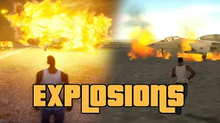 GTA San Andreas: The Definitive Edition vs Original - Explosion and Fire Effects