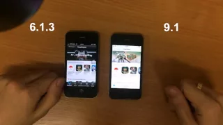 iOS 6.1.3 VS iOS 9.1 on iPhone 4s speedtest