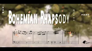 Queen(퀸) - Bohemian Rhapsody(보헤미안랩소디) Easy Piano Sheet (쉬운악보)│ PIANO │ 쌤써니(SAMsunny)