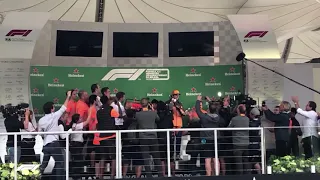 Carlos Sainz celebrates First F1 podium with McLaren 2019 Brazilian GP